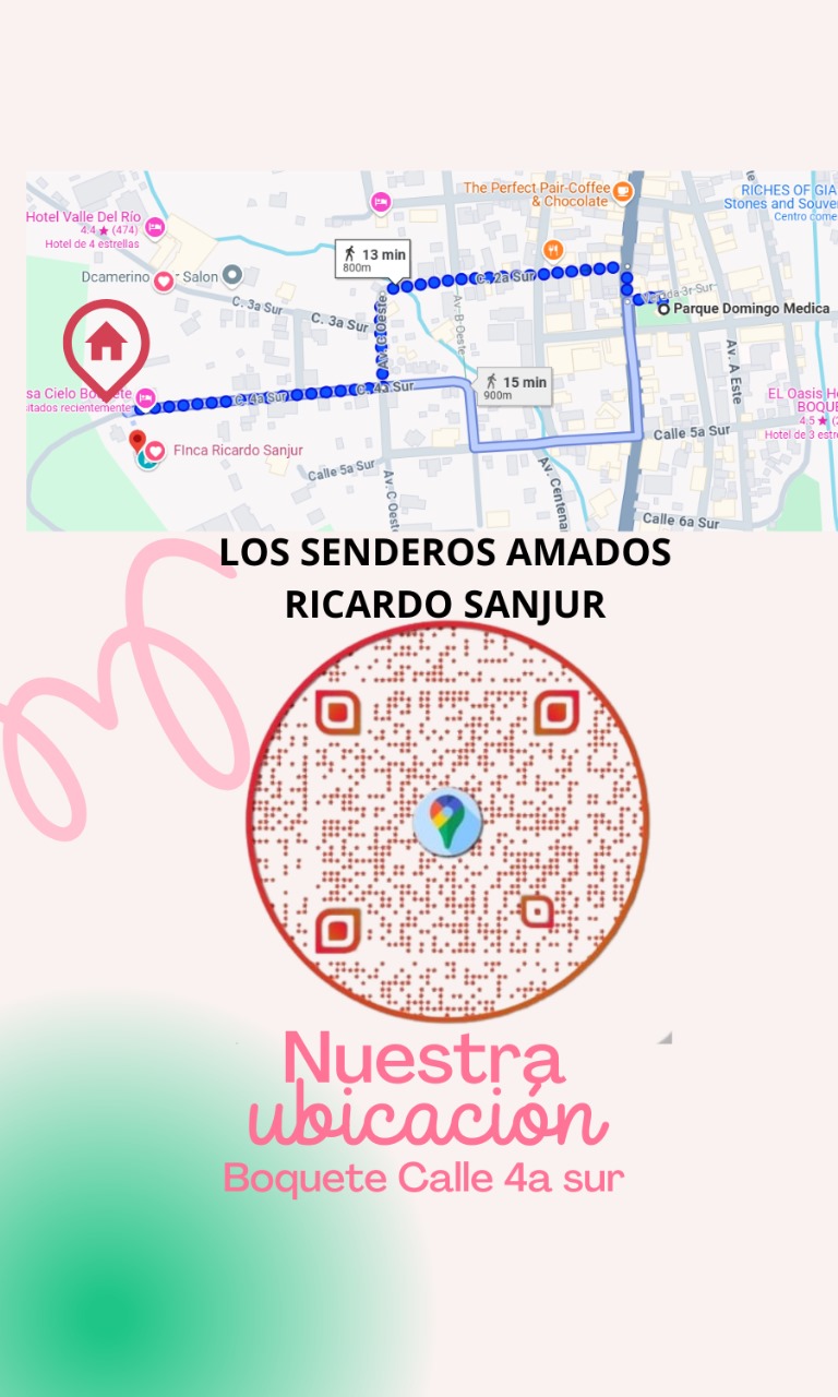Ubicación de Senderos Amados en Boquete